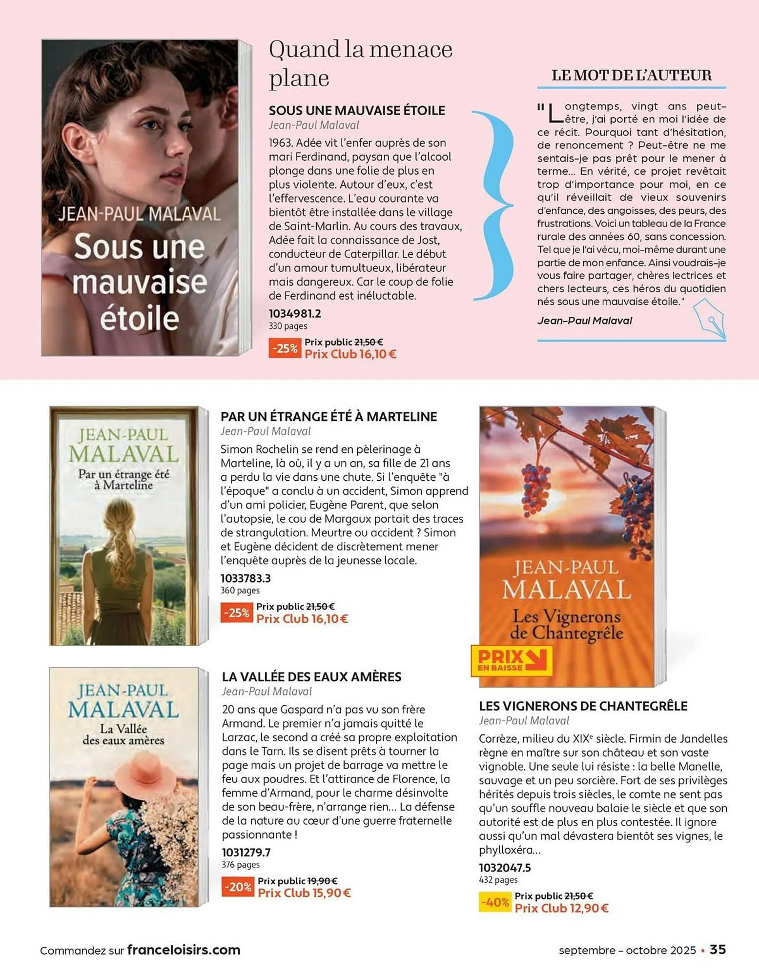 Catalogue France Loisirs du 1 septembre au 31 octobre 2025 - Catalogue page 35