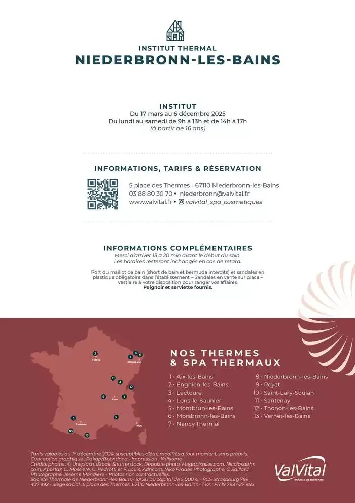Carte spa Niederbronn-les-Bains 2025 du 9 décembre au 31 décembre 2025 - Catalogue page 12