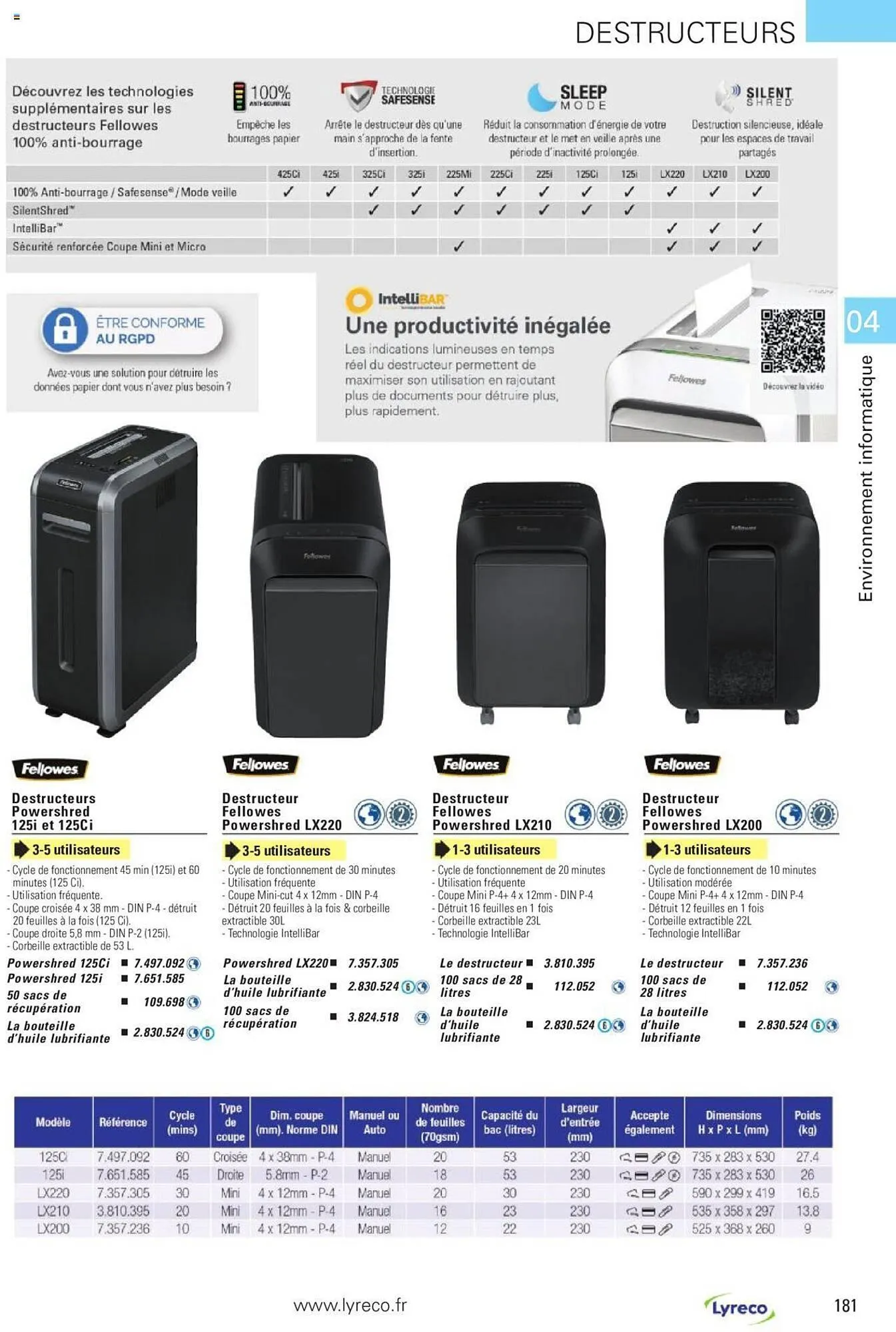 Catalogue Lyreco du 15 mai au 31 décembre 2023 - Catalogue page 181