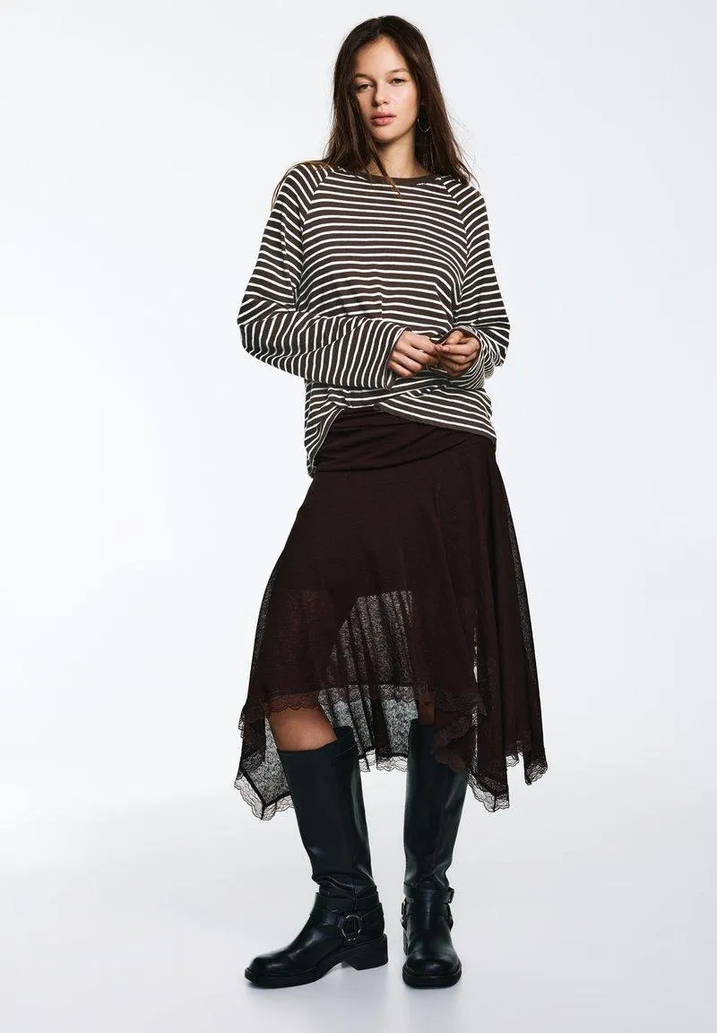 RAGLAN - T-shirt à manches longues - brown