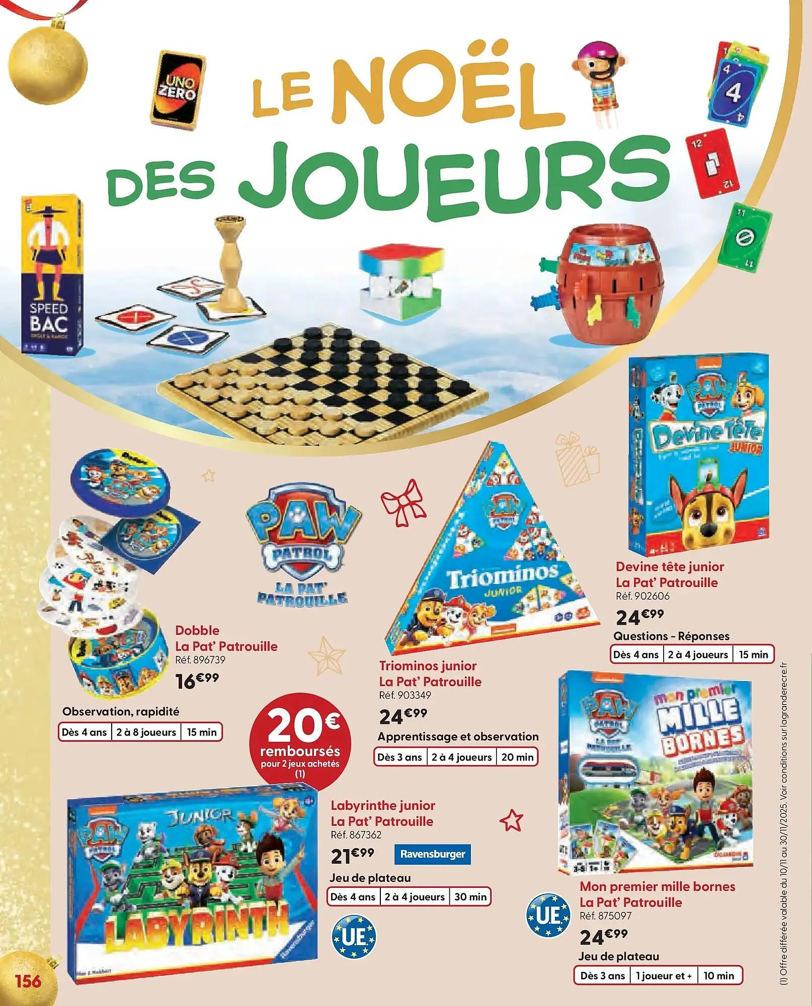 Catalogue La Grande Récré du 15 octobre au 2 décembre 2025 - Catalogue page 156