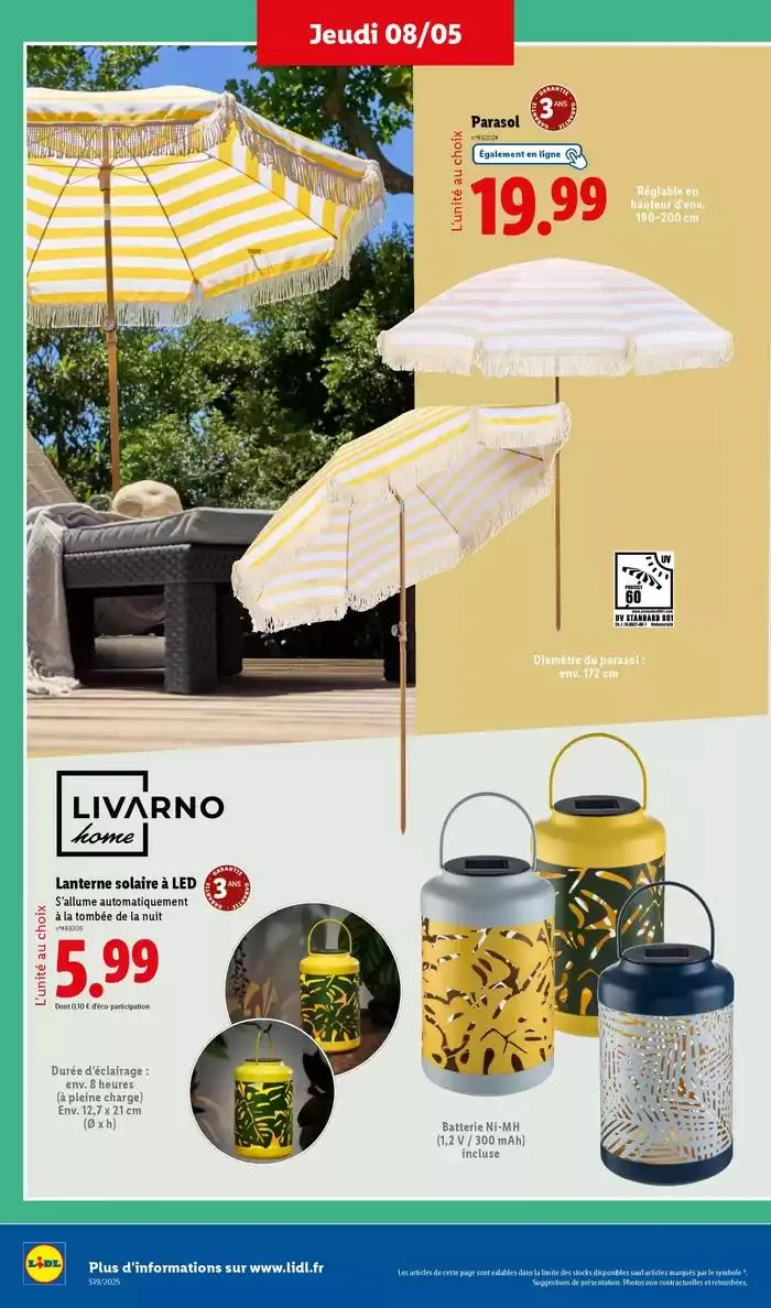 Découvrez des équipements pour vos sorties en plein air et pour embêllir votre jardin ! du 5 mai au 8 mai 2025 - Catalogue page 30