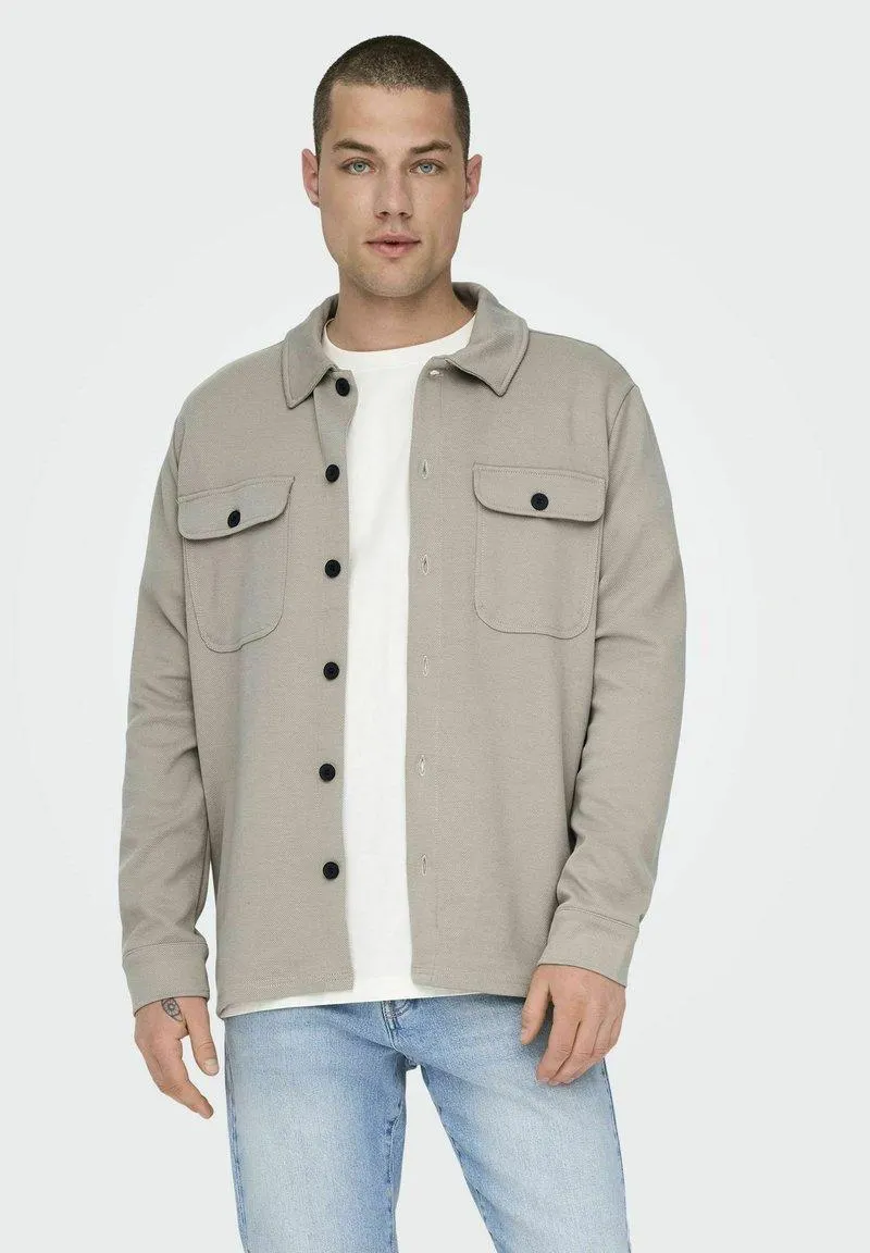 NORMAL GESCHNITTEN KRAGEN - Veste légère - vintage khaki