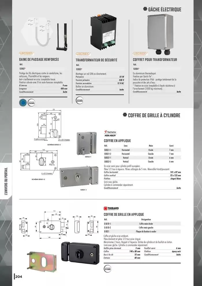 Guide Quincaillerie Serrurerie 2025 - 2026 du 1 avril au 1 avril 2026 - Catalogue page 206