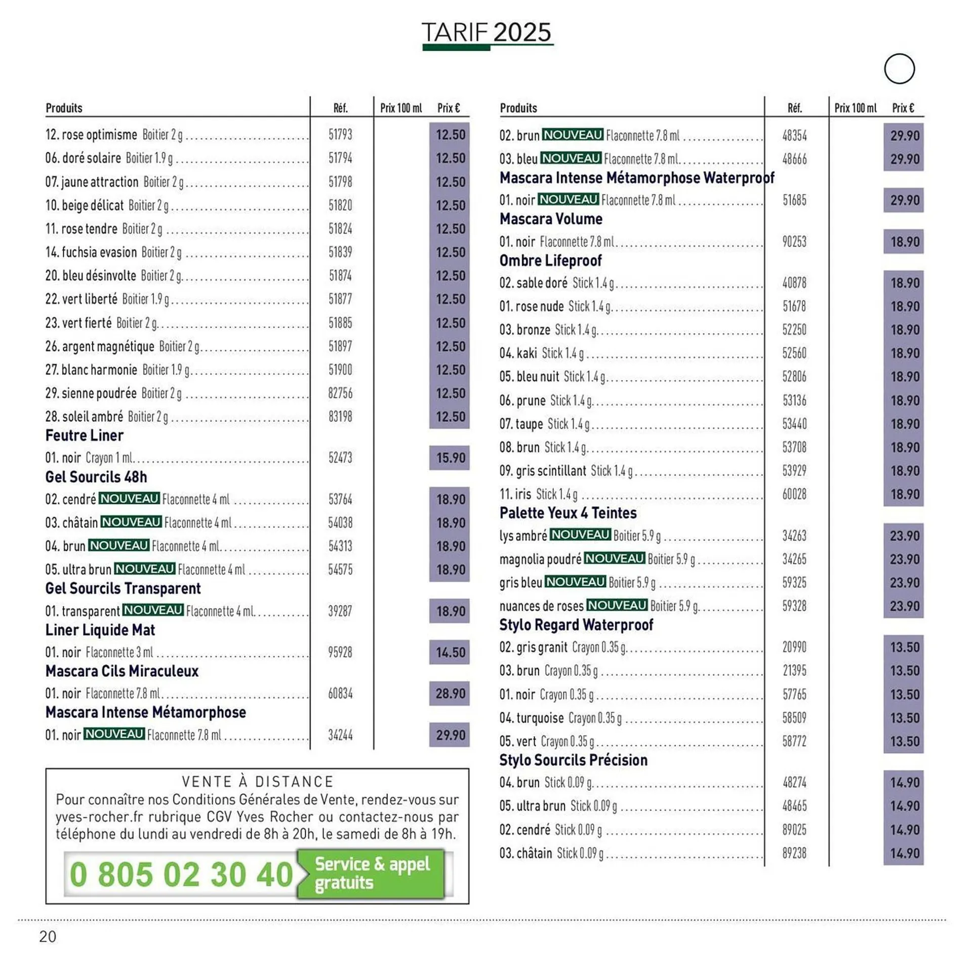 Catalogue Yves Rocher du 23 avril au 31 décembre 2025 - Catalogue page 20