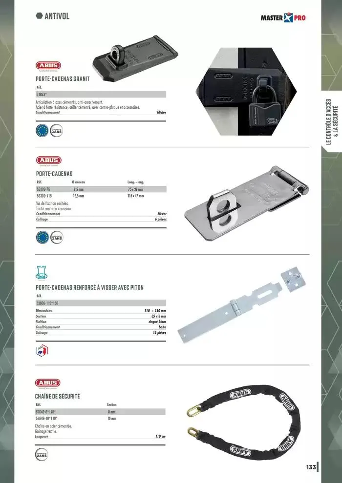 Guide Quincaillerie Serrurerie 2025 - 2026 du 1 avril au 1 avril 2026 - Catalogue page 135