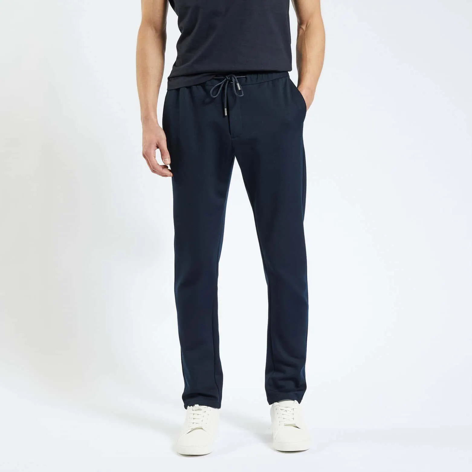 Pantalon de jogging en maille - Bleu foncé