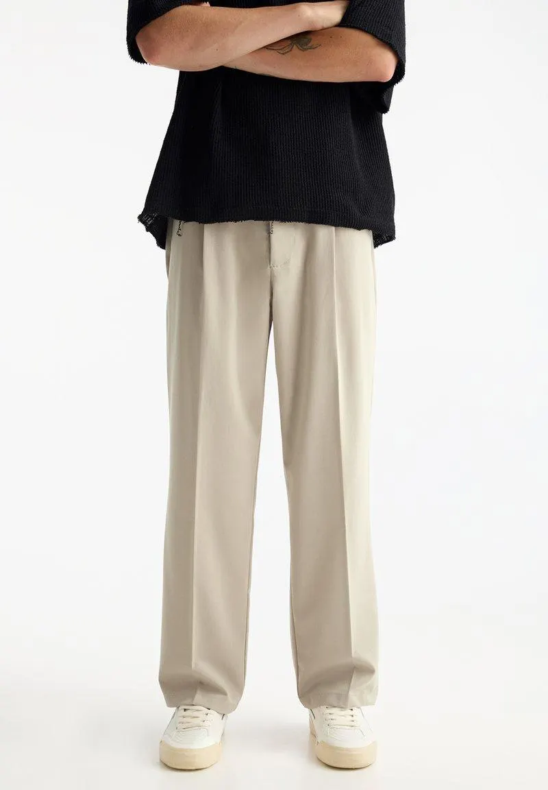 WIDE- SMART - Pantalon classique - beige