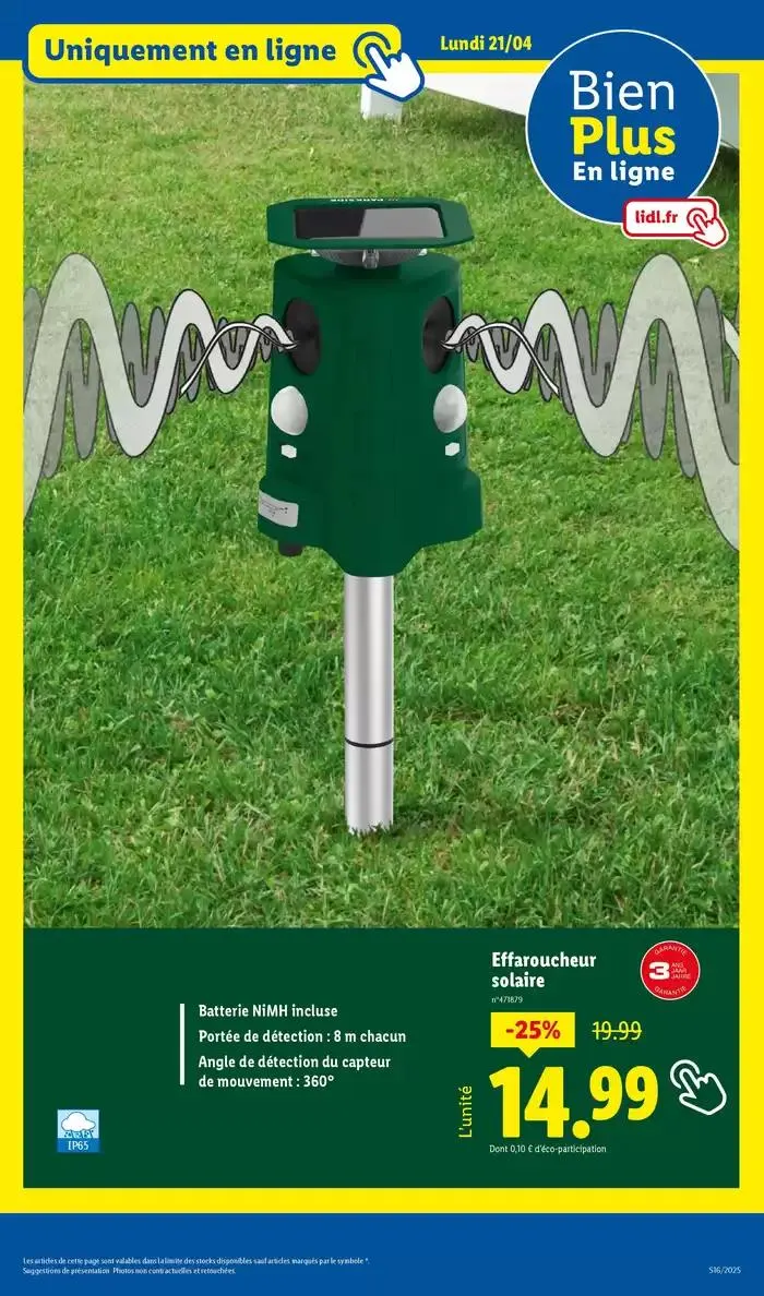 Ne manquez pas les ventes de jardinage et textile ce jeudi chez Lidl du 21 avril au 24 avril 2025 - Catalogue page 19
