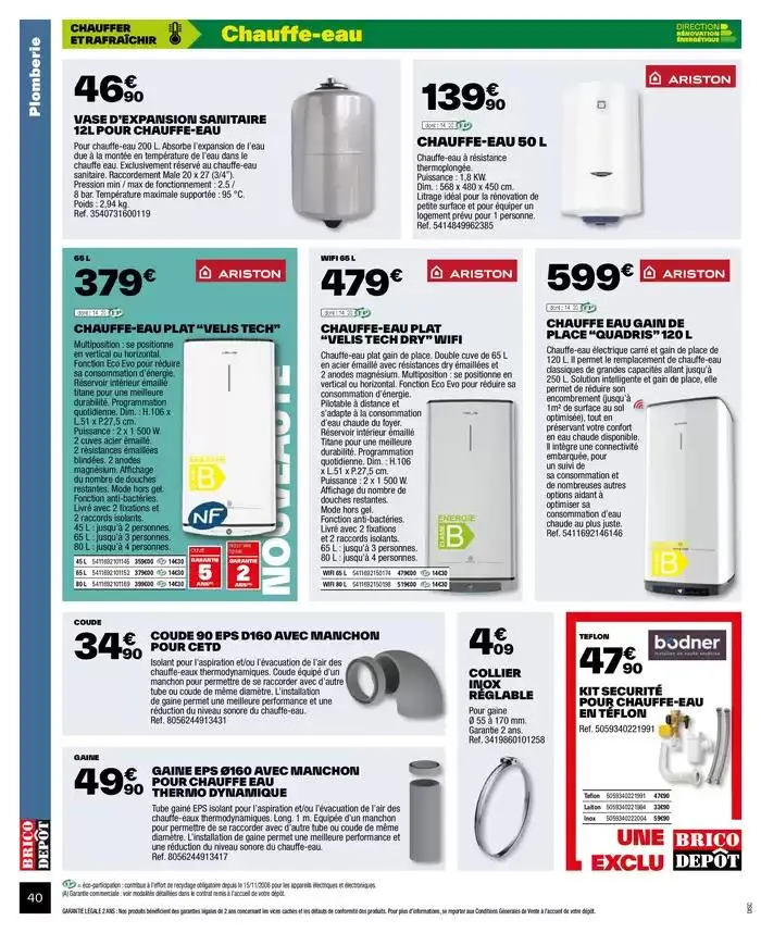 J’améliore mon habitat à prix dépôt du 2 octobre au 9 octobre 2024 - Catalogue page 40