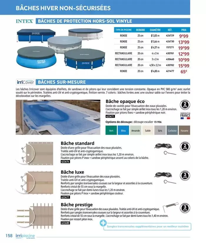 Les plaisir de l'eau Piscine,Spa,Arrosage du 10 mars au 31 décembre 2025 - Catalogue page 158