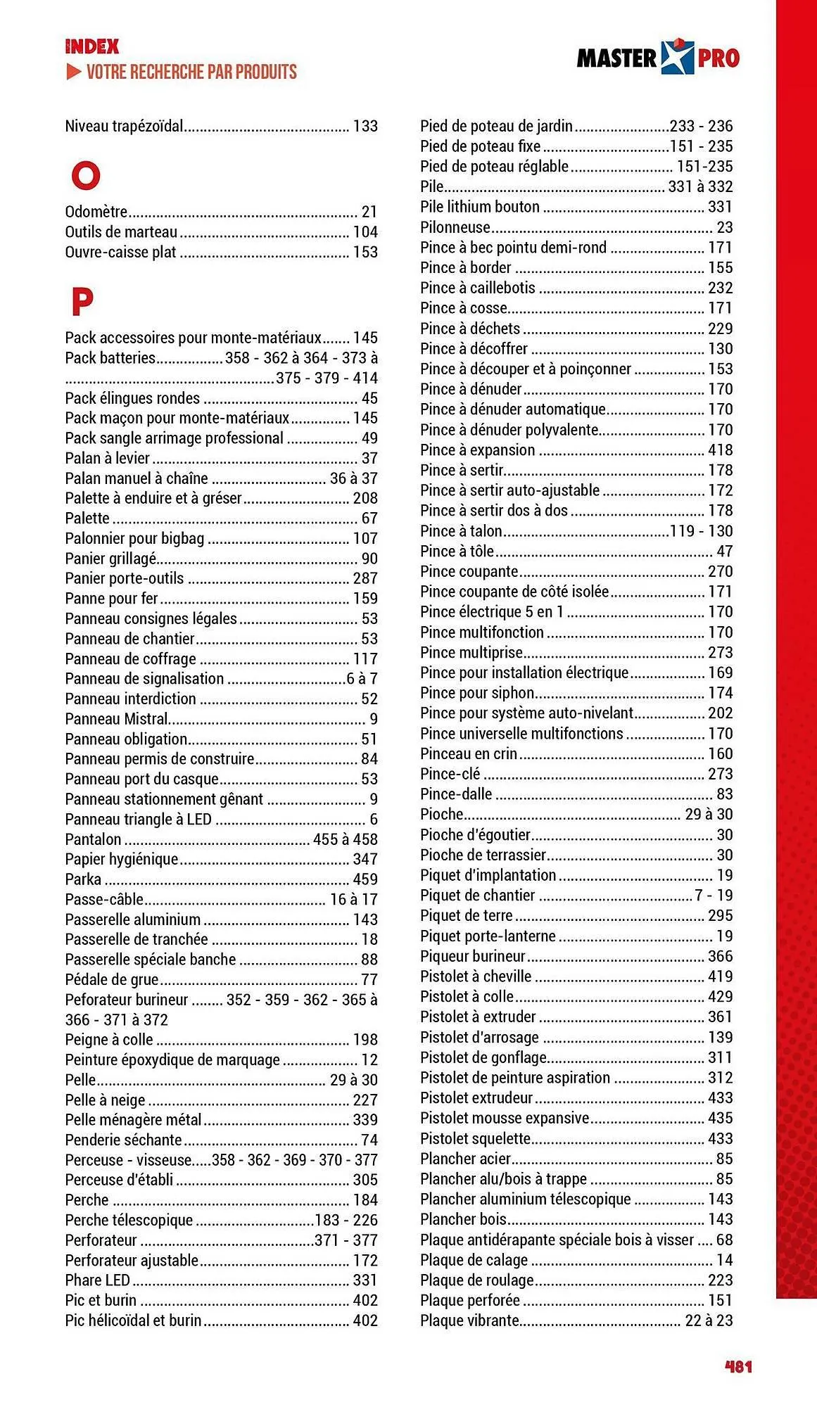 Catalogue Master Pro du 3 janvier au 31 décembre 2025 - Catalogue page 483