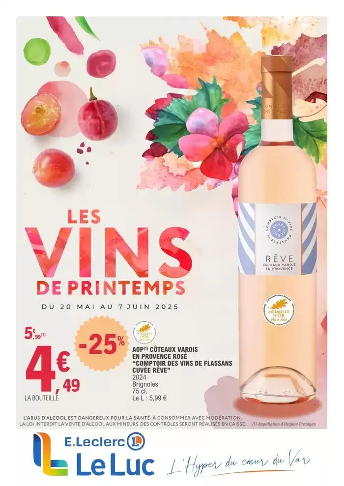 FOIRE AUX VINS DE PRINTEMPS du 20 mai au 7 juin 2025 - Catalogue page 1
