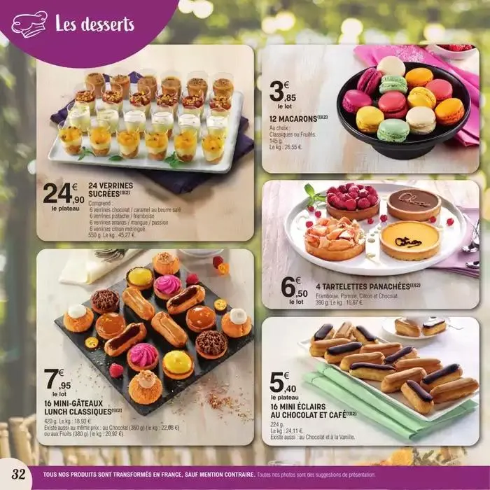 CARTE TRAITEUR PERMANENTE du 31 mars au 30 mars 2026 - Catalogue page 32