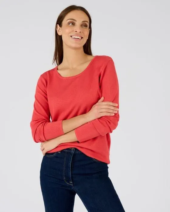 Pull maille fine uni ou imprimé