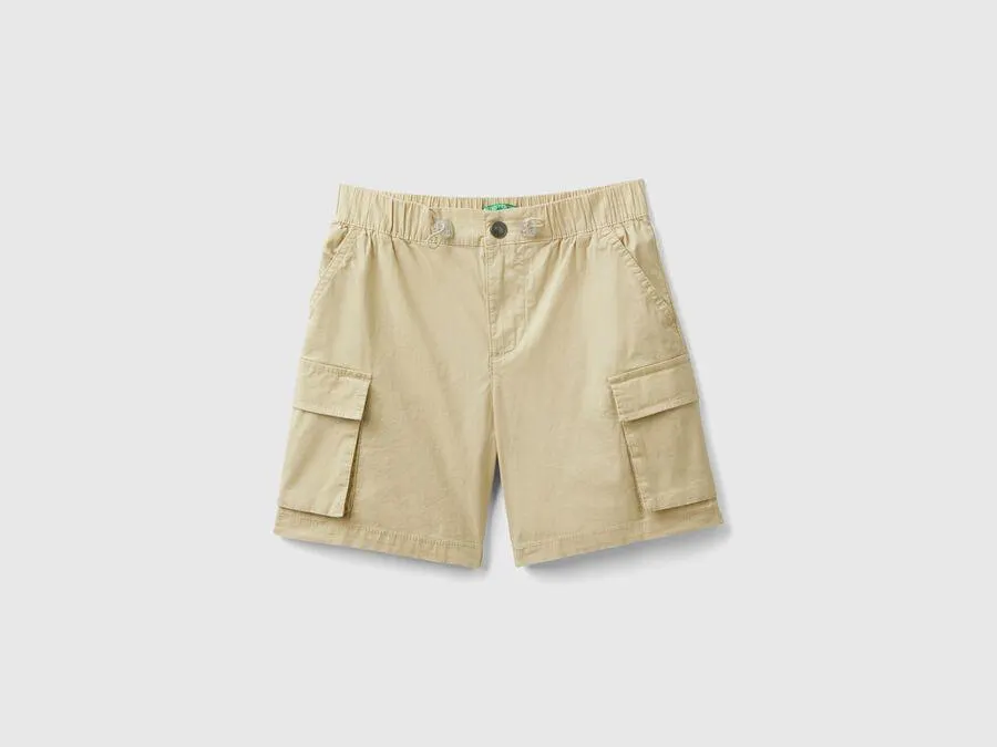 Bermuda cargo en coton stretch
