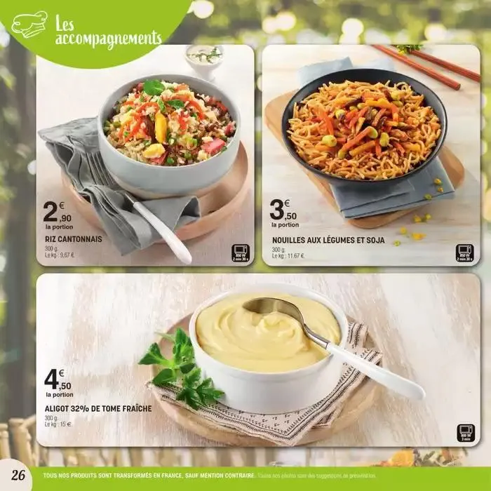 CARTE TRAITEUR PERMANENTE du 31 mars au 30 mars 2026 - Catalogue page 26