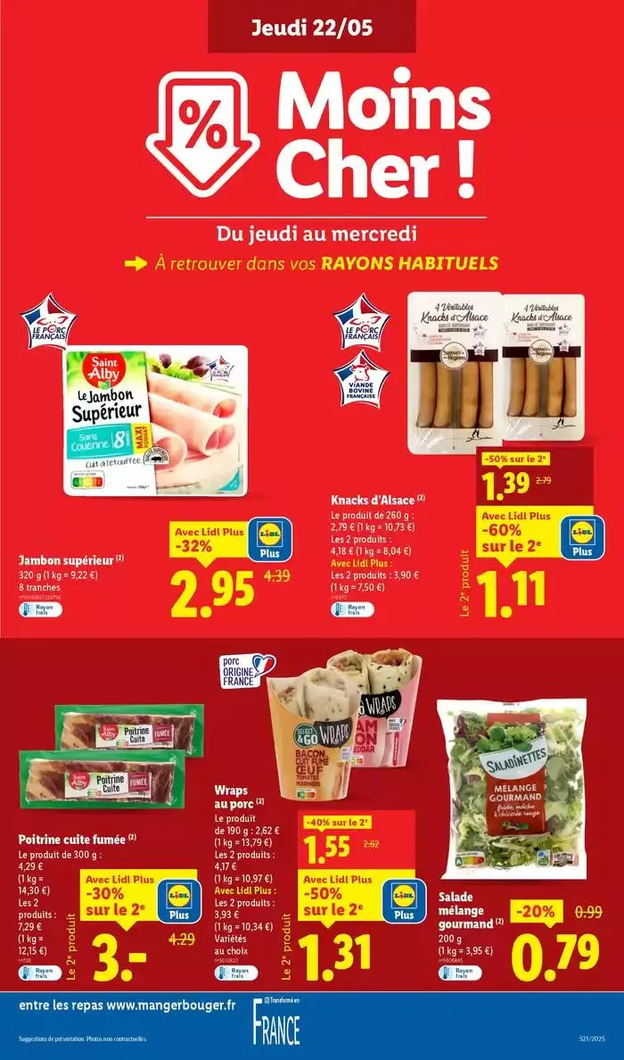 Faites votre plein de courses chez Lidl et profitez de nombreux produits à prix réduits ! du 22 mai au 28 mai 2025 - Catalogue page 11