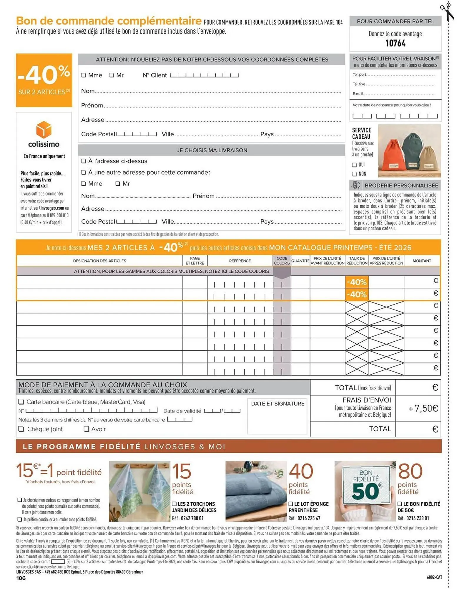 Catalogue Linvosges du 1 juin au 31 août 2026 - Catalogue page 106