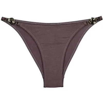 Bas de bikini taille haute avec découpe jambes