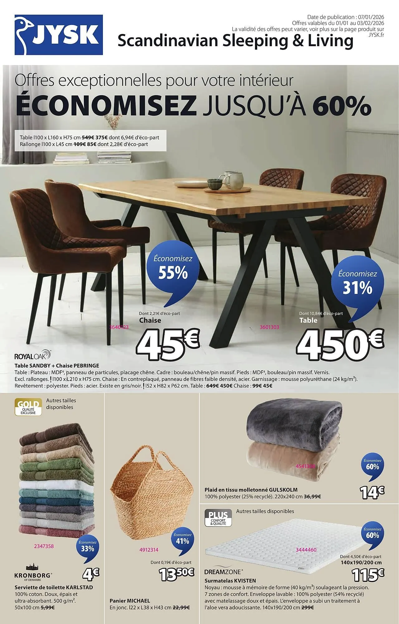 Catalogue JYSK du 1 janvier au 3 février 2026 - Catalogue page 1