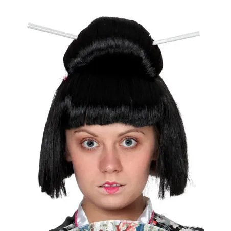 Perruque Geisha noire femme