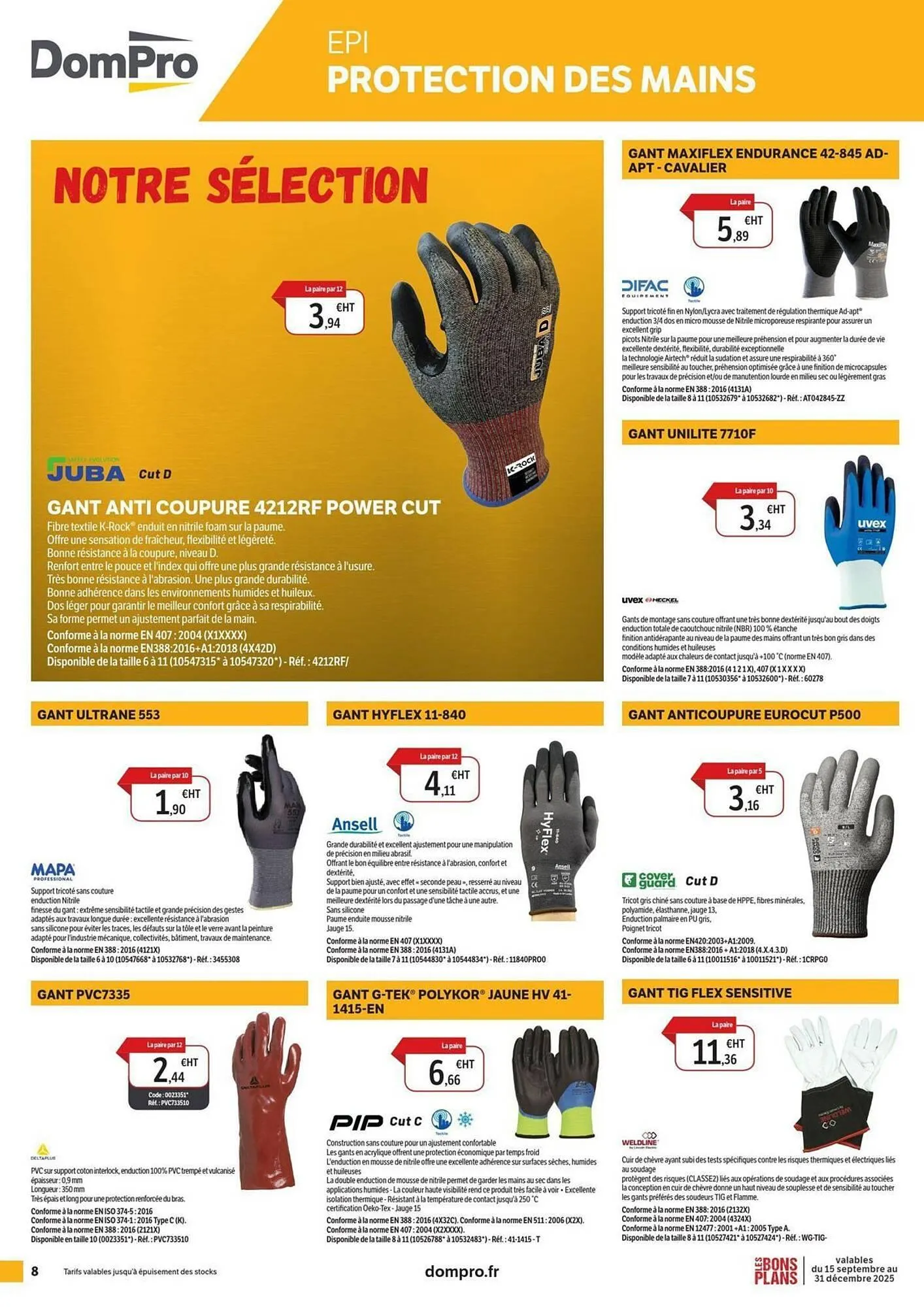 Catalogue DomPro du 16 septembre au 31 décembre 2025 - Catalogue page 8