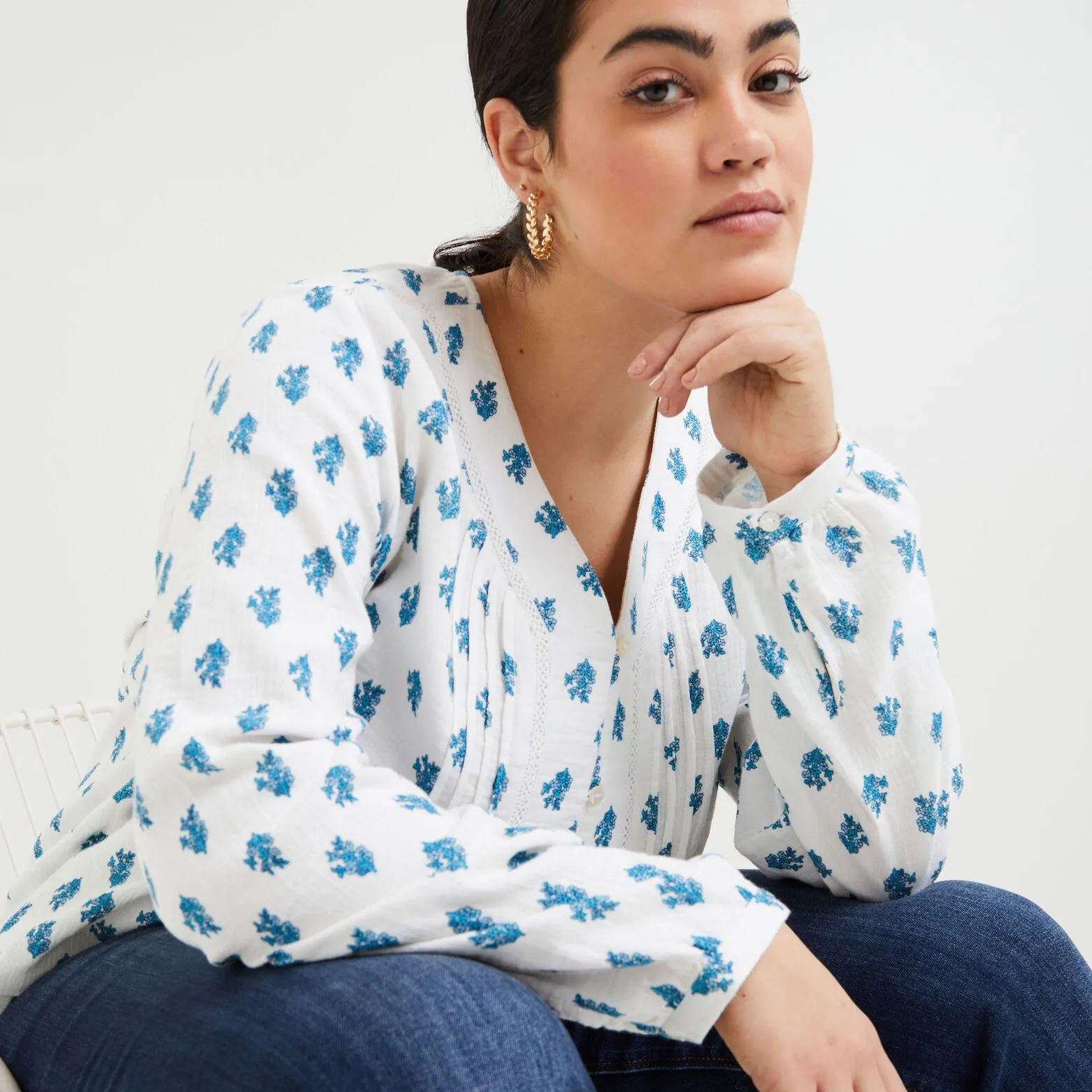 Chemise imprimée femme