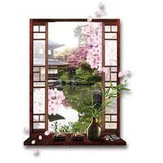 Sticker mural trompe l'œil JAPON 50x70cm