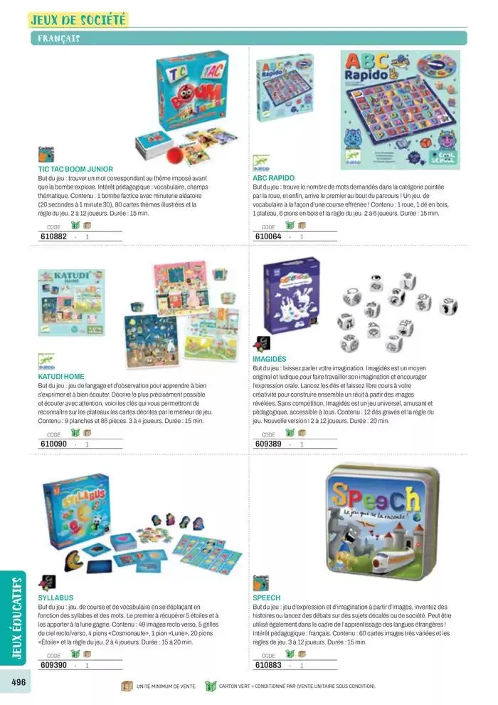 Nos Catalogues Thématiques du 1 janvier au 31 décembre 2025 - Catalogue page 498