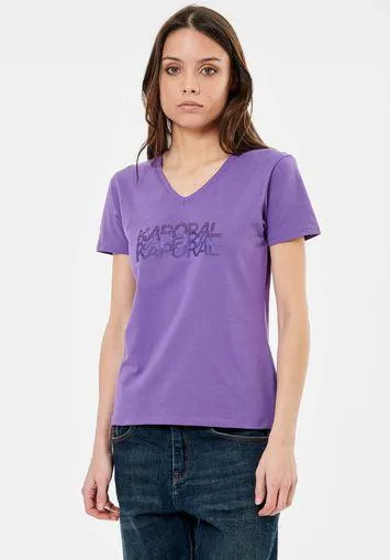 T-shirt violet Femme