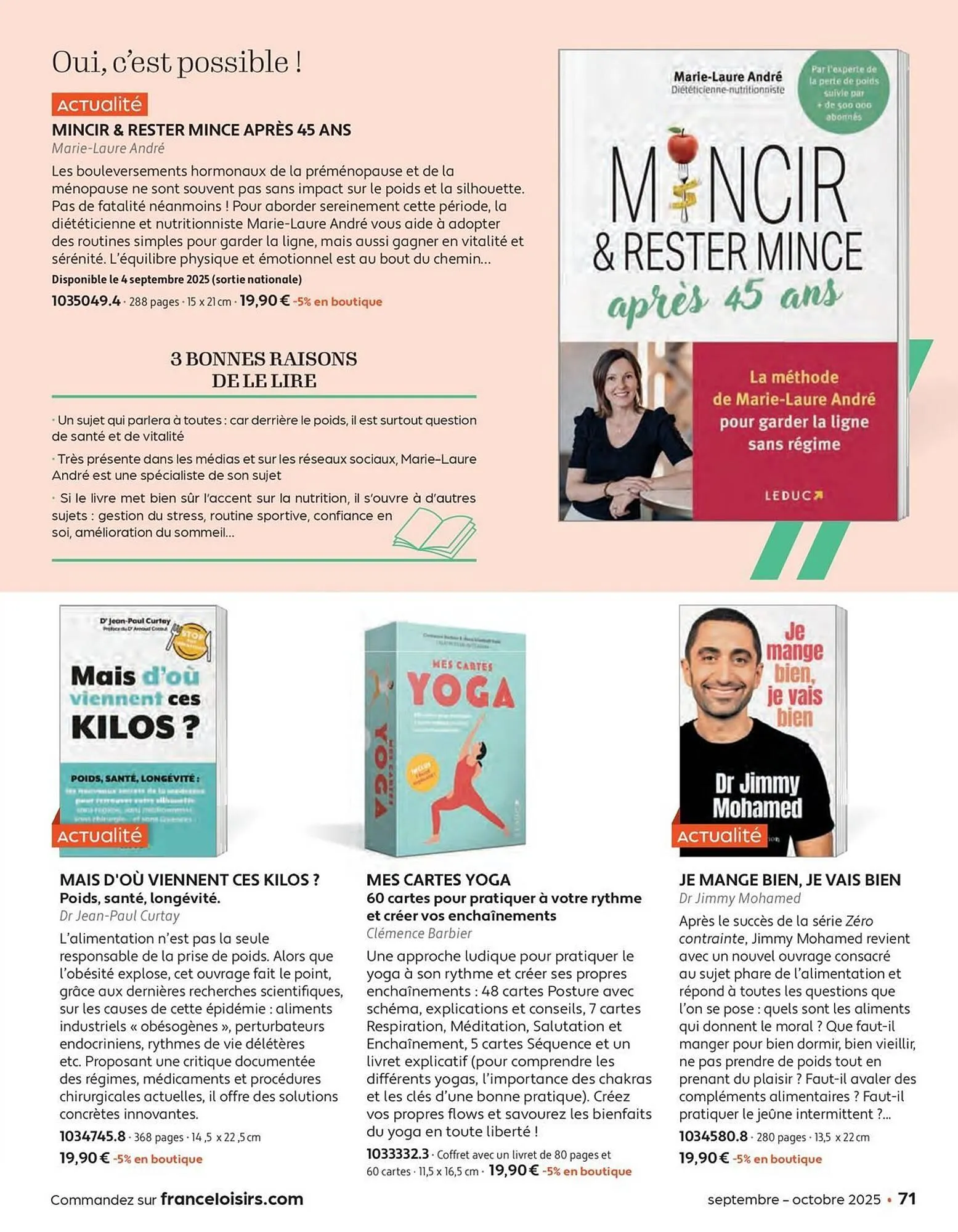 Catalogue France Loisirs du 1 septembre au 31 octobre 2025 - Catalogue page 71