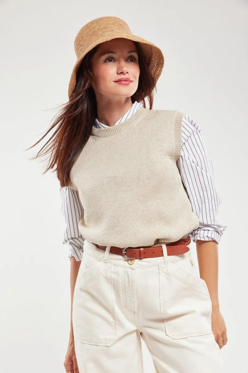 Pull sans manche - coton