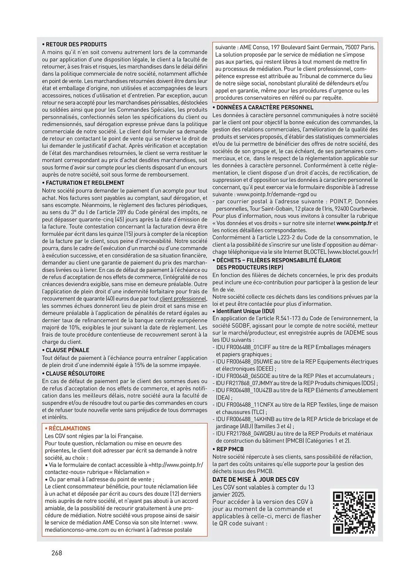 Catalogue Point P du 29 septembre au 31 décembre 2025 - Catalogue page 268