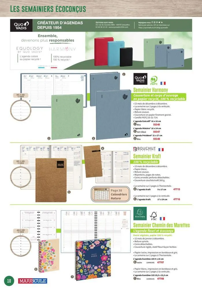 Les Agendas et Calendriers 2025 du 23 mai au 31 décembre 2025 - Catalogue page 10