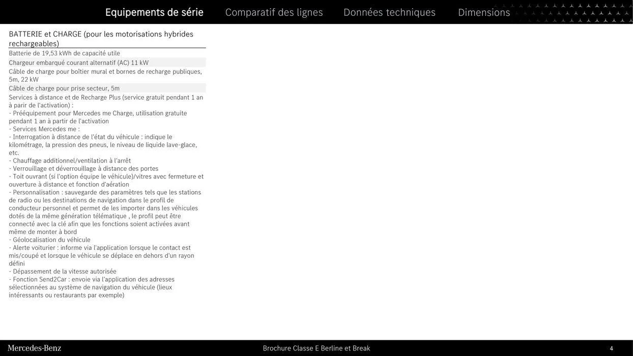 Classe E Berline et Break du 9 septembre au 31 août 2025 - Catalogue page 4