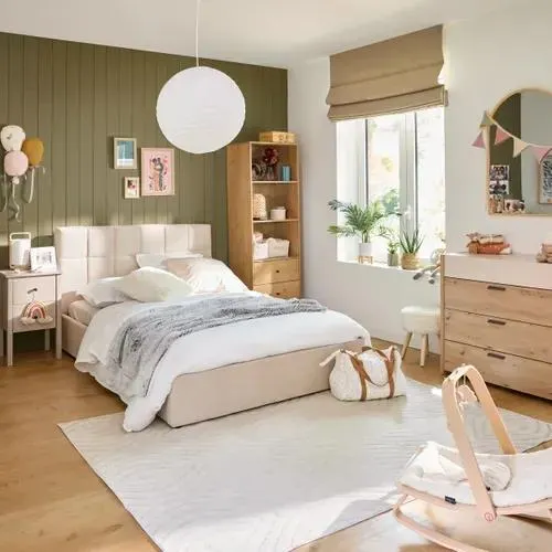 Lit coffre avec sommier relevable 140x190 cm PAULINE velours beige clair