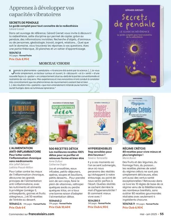 Mai - Juin 2025 du 30 avril au 30 juin 2025 - Catalogue page 55