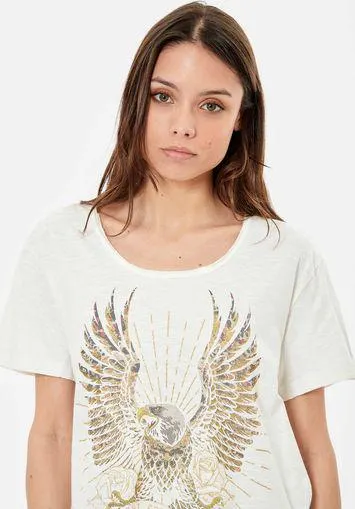 T-shirt blanc femme 100% coton