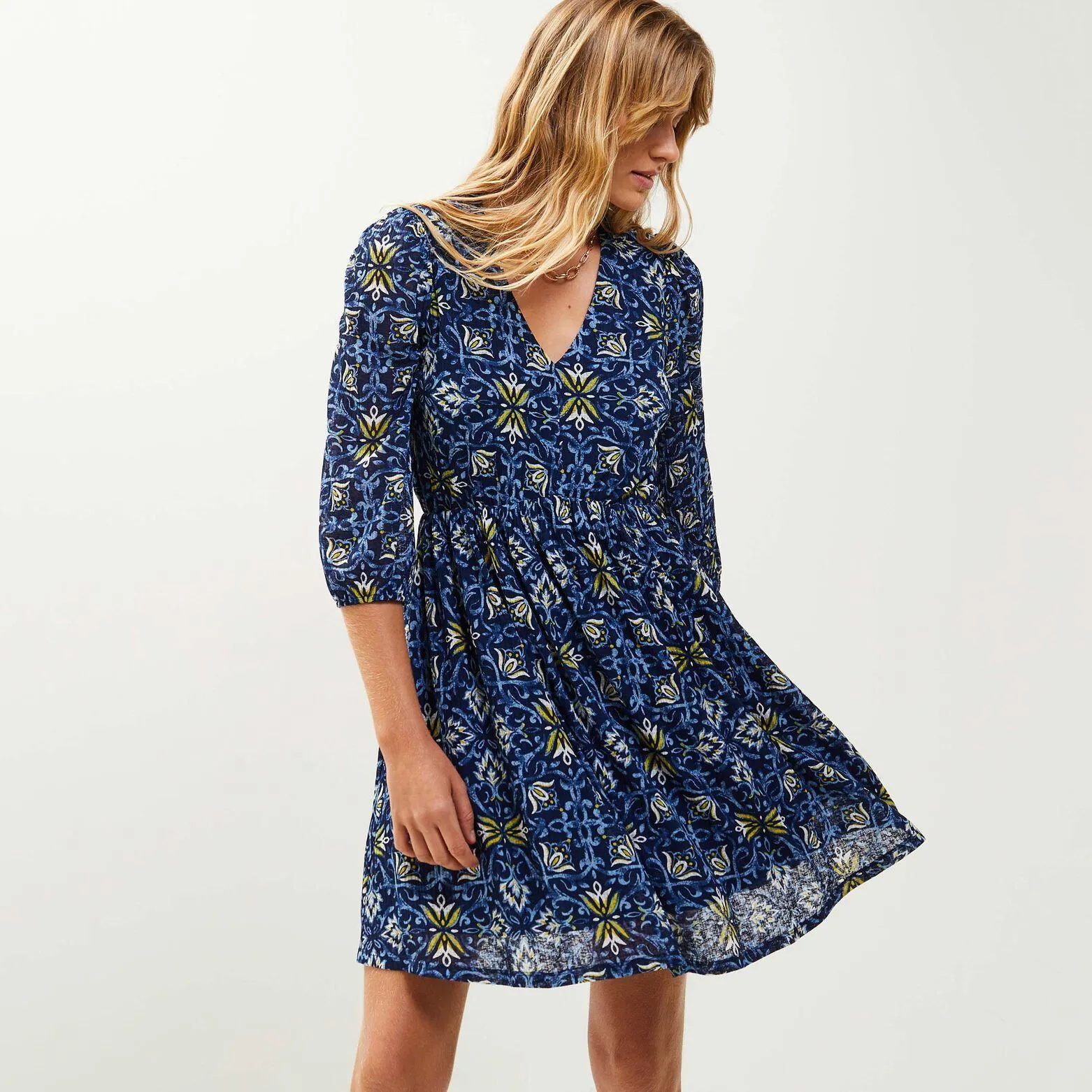Robe imprimée fleurs femme