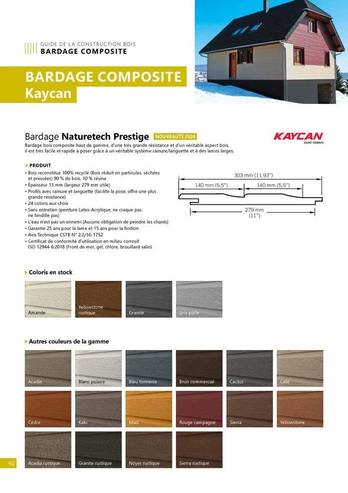 Guide construction bois 2024/2025 du 23 août au 31 décembre 2025 - Catalogue page 62