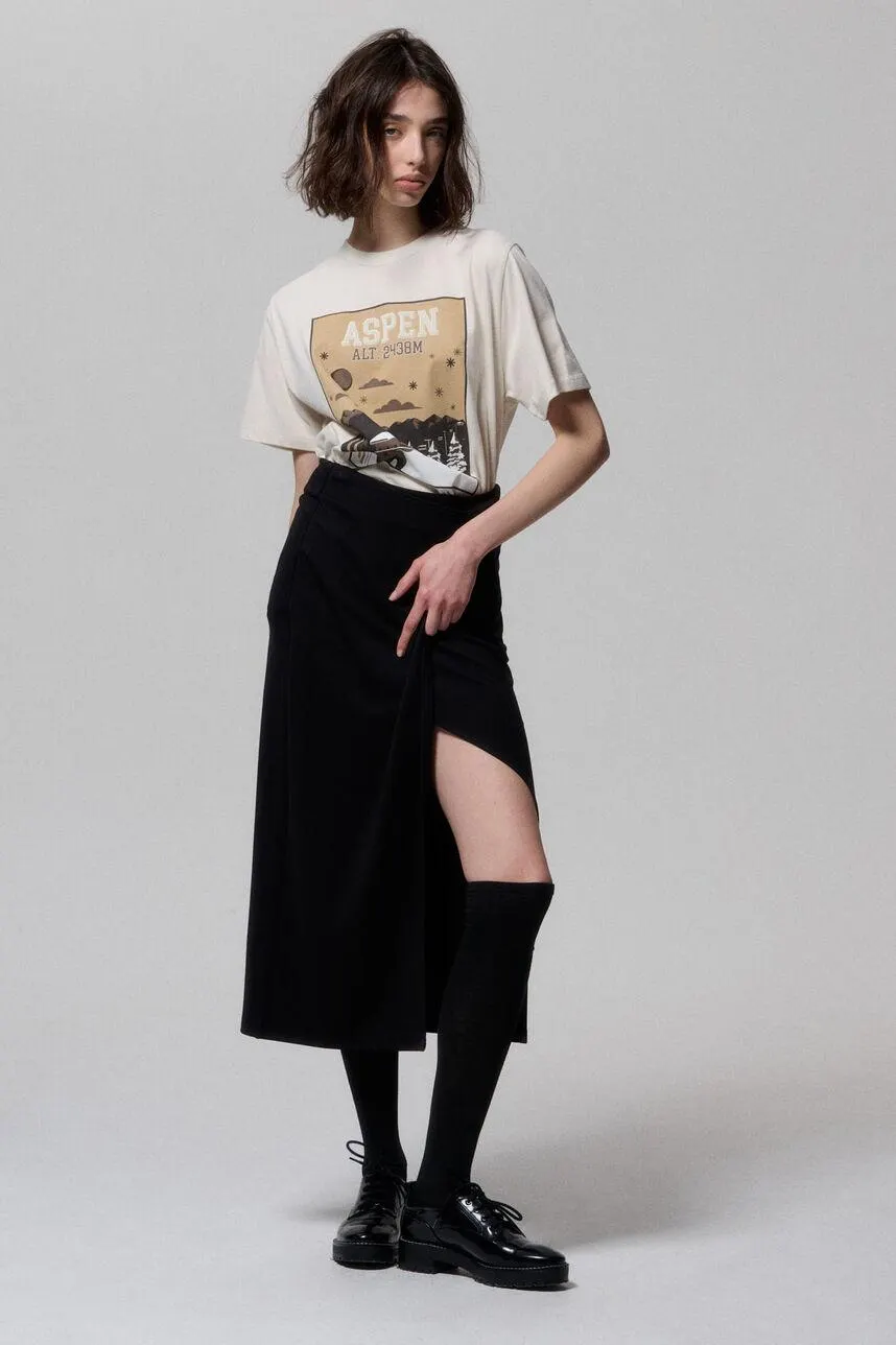 Jupe midi en molleton JADYS FLEECE