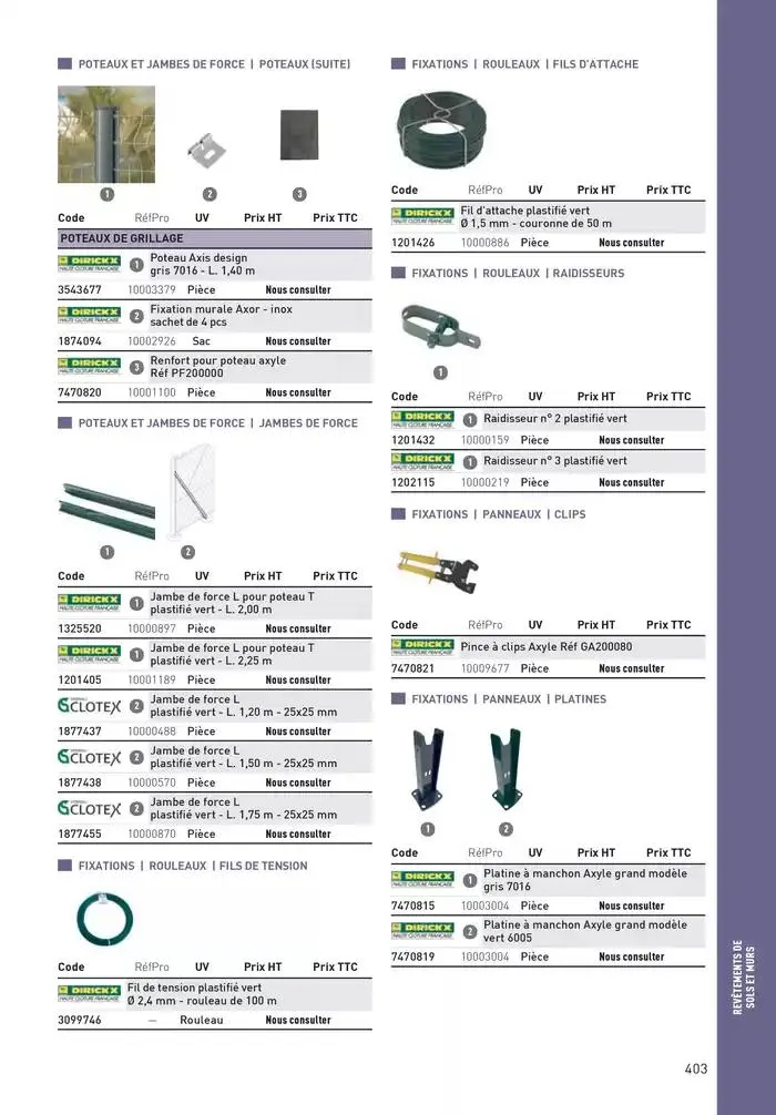 Matériaux 2025 du 1 janvier au 31 décembre 2025 - Catalogue page 403