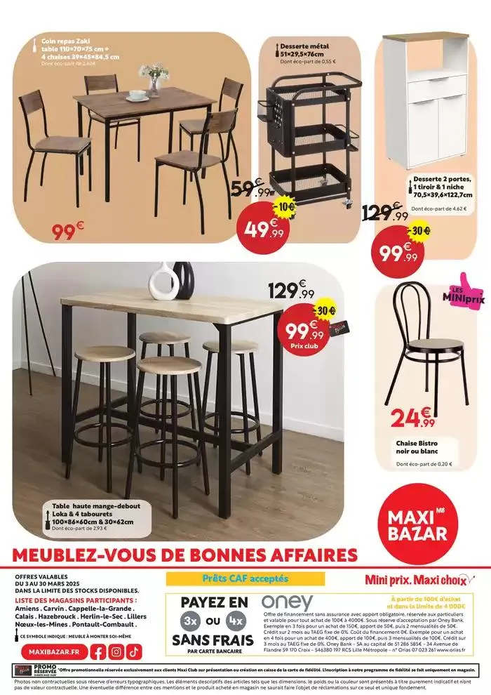 Catalogue mobilier Maxi Bazar du 4 mars au 30 mars 2025 - Catalogue page 10