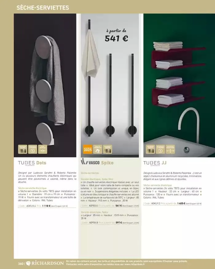 SALLE DE DE BAINS ET CARRELAGE 2025 du 11 avril au 31 décembre 2025 - Catalogue page 362