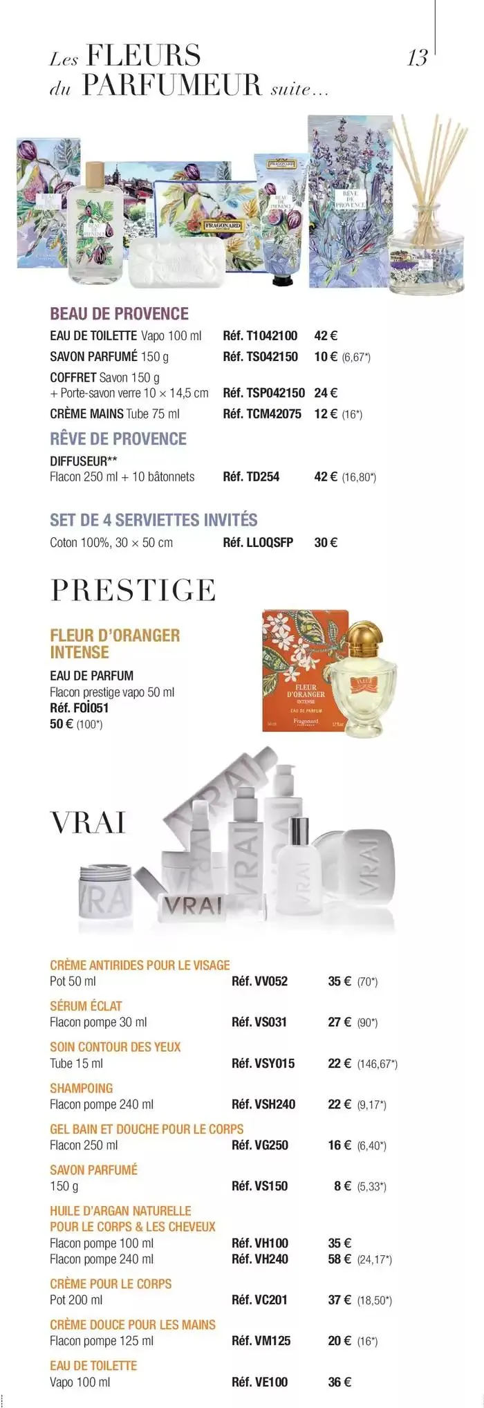 TARIF GÉNÉRAL 2025 du 6 janvier au 31 mars 2025 - Catalogue page 13