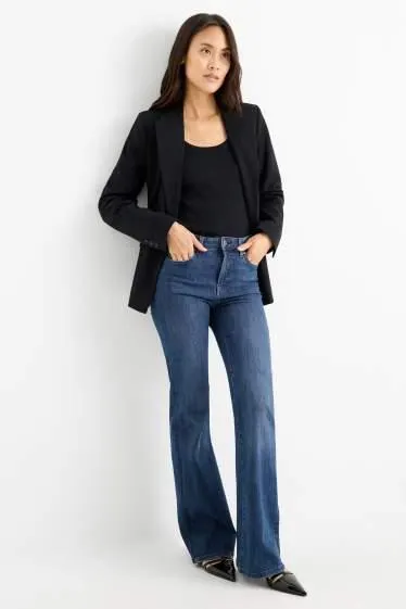 Flared jeans - mid-rise waist