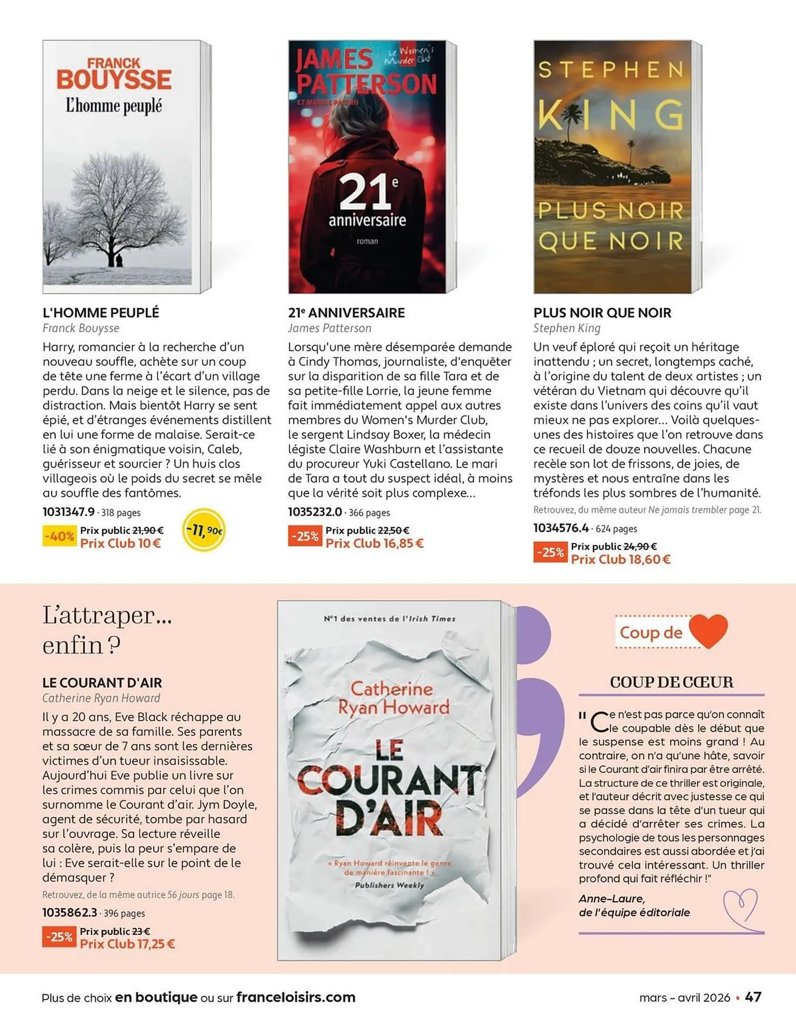 Catalogue France Loisirs du 2 mars au 30 avril 2026 - Catalogue page 47