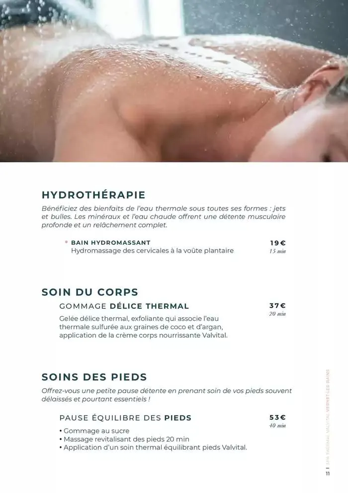 Carte Spa Vernet-les-Bains 2025 du 9 décembre au 31 décembre 2025 - Catalogue page 11