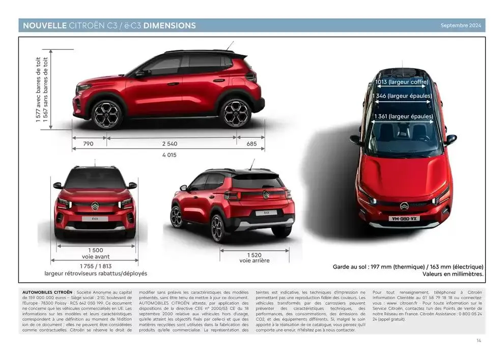 Citroën Nouvelle ë-C3 Caractéristiques du 24 décembre au 24 décembre 2025 - Catalogue page 14
